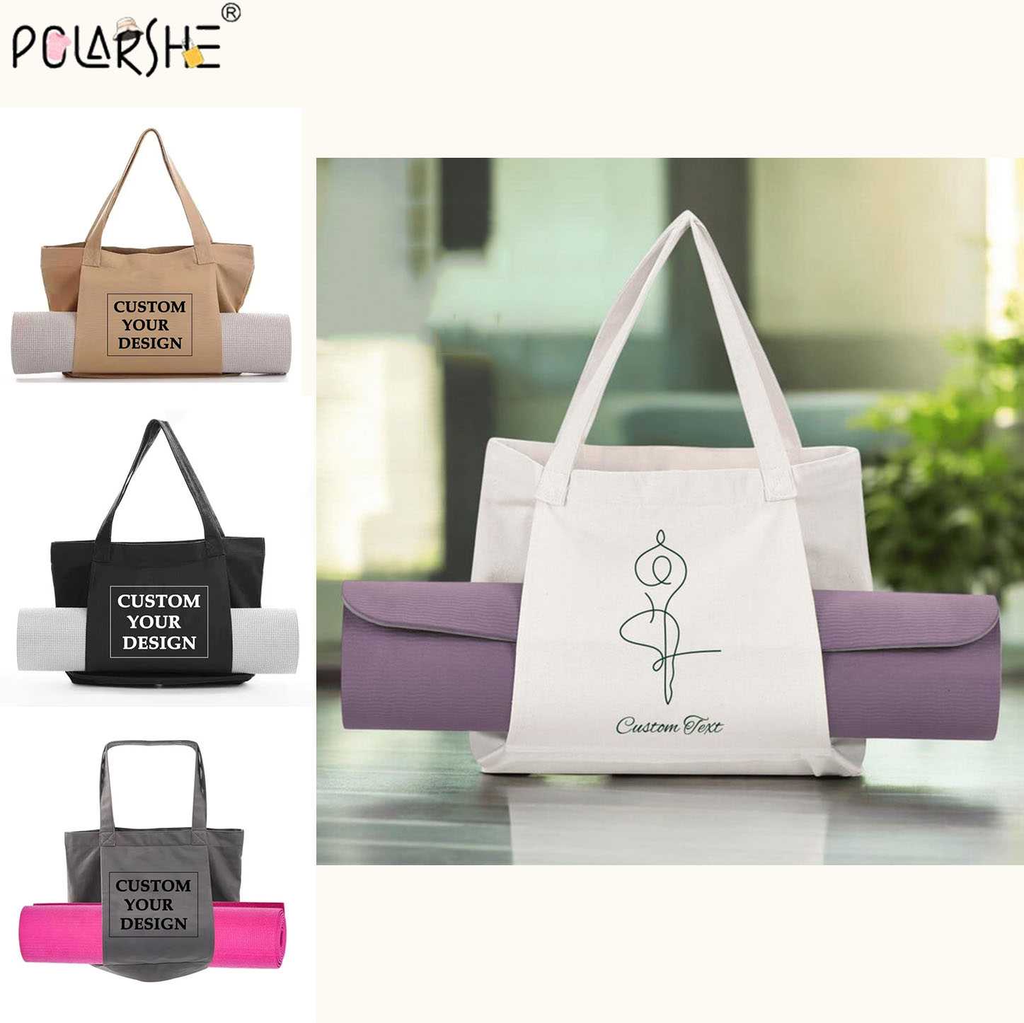 맞춤형 요가 매트 토트백 개인 맞춤형 캔버스 필라테스  - Yoga Mat Bag Carrier 리뷰 및 가격