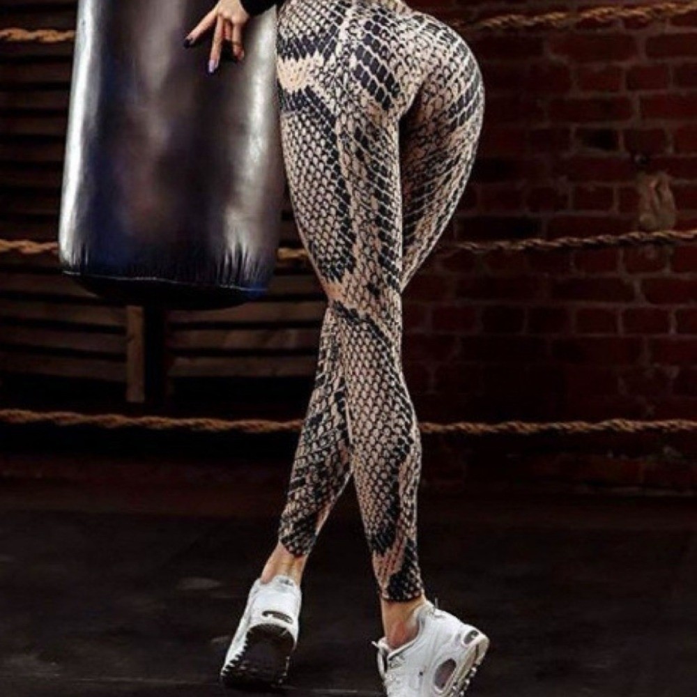 뱀피 무늬 레깅스 피치힙 심리스 뱃살 보정 바지 바디  - Pilates Yoga Legging 리뷰 및 가격