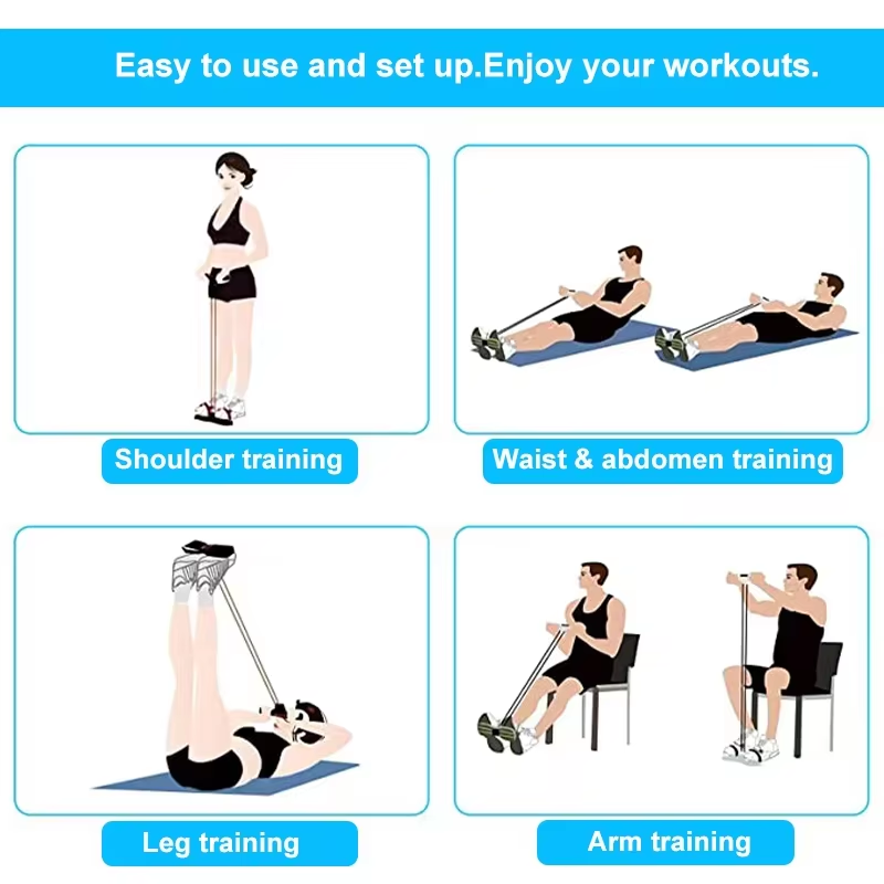 4튜브 저항 밴드 요가 페달 풀러 탄성 풀 로프 복부  - Pilates Yoga Board 리뷰 및 가격