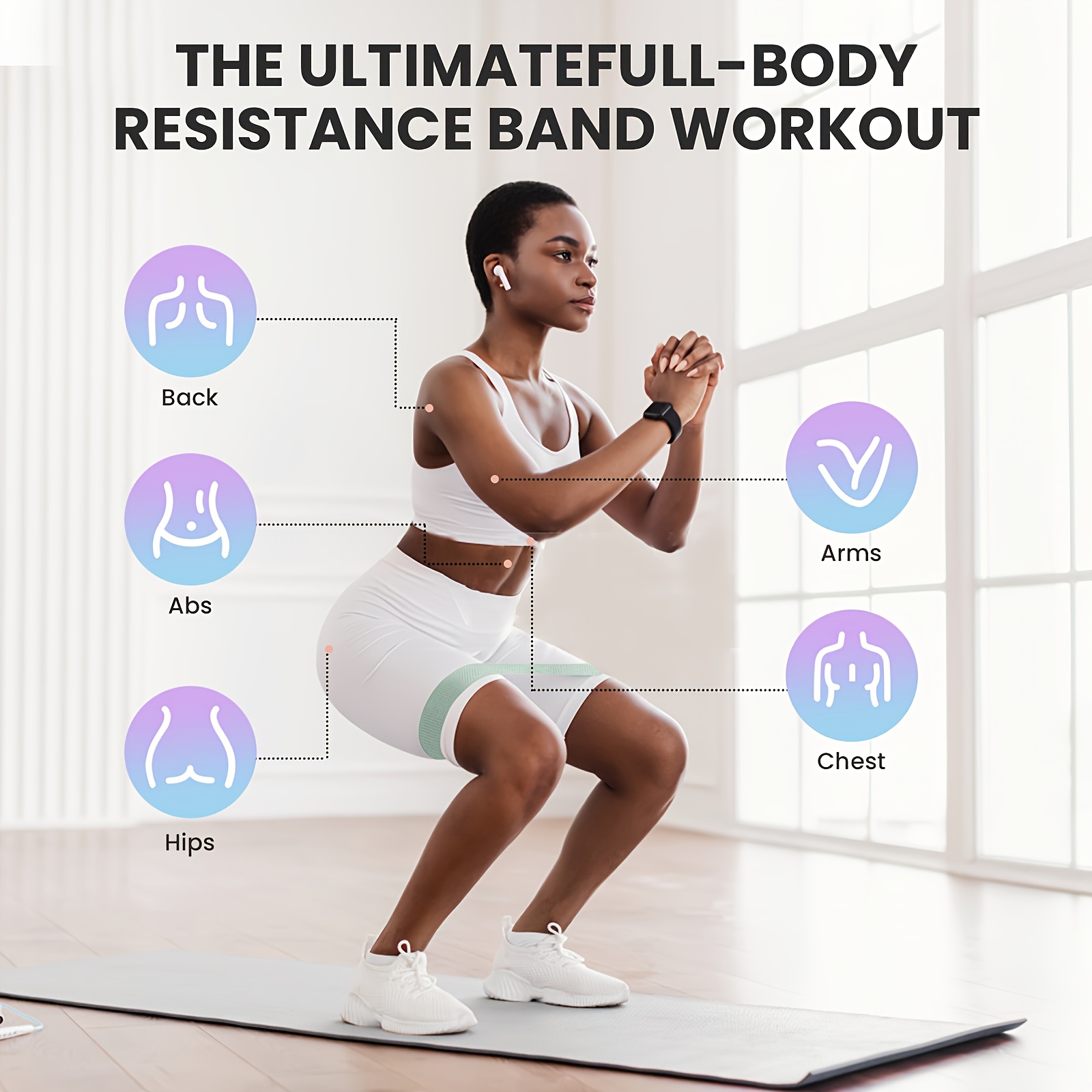 무게가 있는 1Pc/4Pcs 피트니스 저항 밴드, 코어 - Pilates Yoga Board 리뷰 및 가격