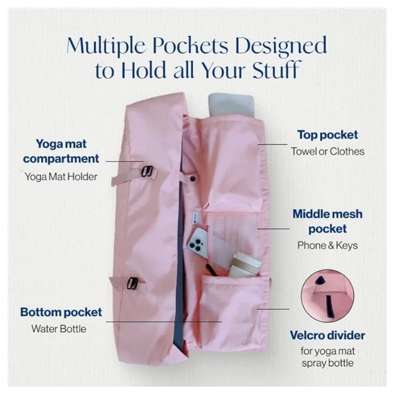 요가 매트 가방 물병 포켓 및 습식 보관칸 포함 다기능 - Yoga Mat Bag Carrier 리뷰 및 가격