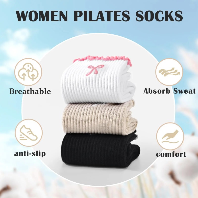 프로페셔널 요가 양말, 면 스트랩 실리콘 미끄럼 방지  - Pilates & Yoga Studio Alineacion 리뷰 및 가격